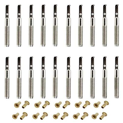 Hagsnec 20 Pcs Lier Harp Tuning Pin Nagels met 20 Pcs Klinknagels Set voor Lier Harp Kleine Harp Muzikale Snaarinstrument