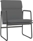 vidaXL Loungestoel Kunstleer Grijs 55x64x80 cm