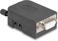 Delock Sub-D connector housing 9 pin serial made of plastic including terminal block Connector socket for RS-232/RS-485/CANBUS