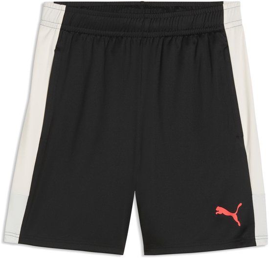PUMA IndividualLIGA Training Shorts M, Black-Ultra Red-Sugared Almond