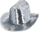 Fever Deluxe Sequin Cowboy Hoed Zilverkleurig