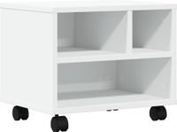 vidaXL Printerkastje met wielen 41x32x34,5 cm wit