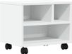 vidaXL Printerkastje met wielen 41x32x34,5 cm wit