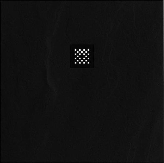 Sanitop Relievo Crag Douchebak 90x90 cm Mat Zwart - Mineraalmarmer - Inclusief Afvoer