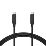 Amazon Basics USB-C-naar-USB-C-4-snellaadkabel, 40 Gbps, 8K-video, 240 W, USB-IF-certificaat, compatibel met Thunderbolt 4/3, voor Apple iPhone 16/15, iPad, Samsung Galaxy, tablets, laptops, 1m, zwart