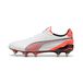 PUMA King Ultimate SG Untamed - Blanc/Argenté/Rouge éclatant/Noir - Terrain gras (SG), pointure 40½