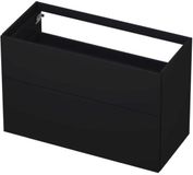 INK - Onderkast 2 Laden Push To Open 65cm Gelakt - 1000x450x650 Mm - Mat Zwart