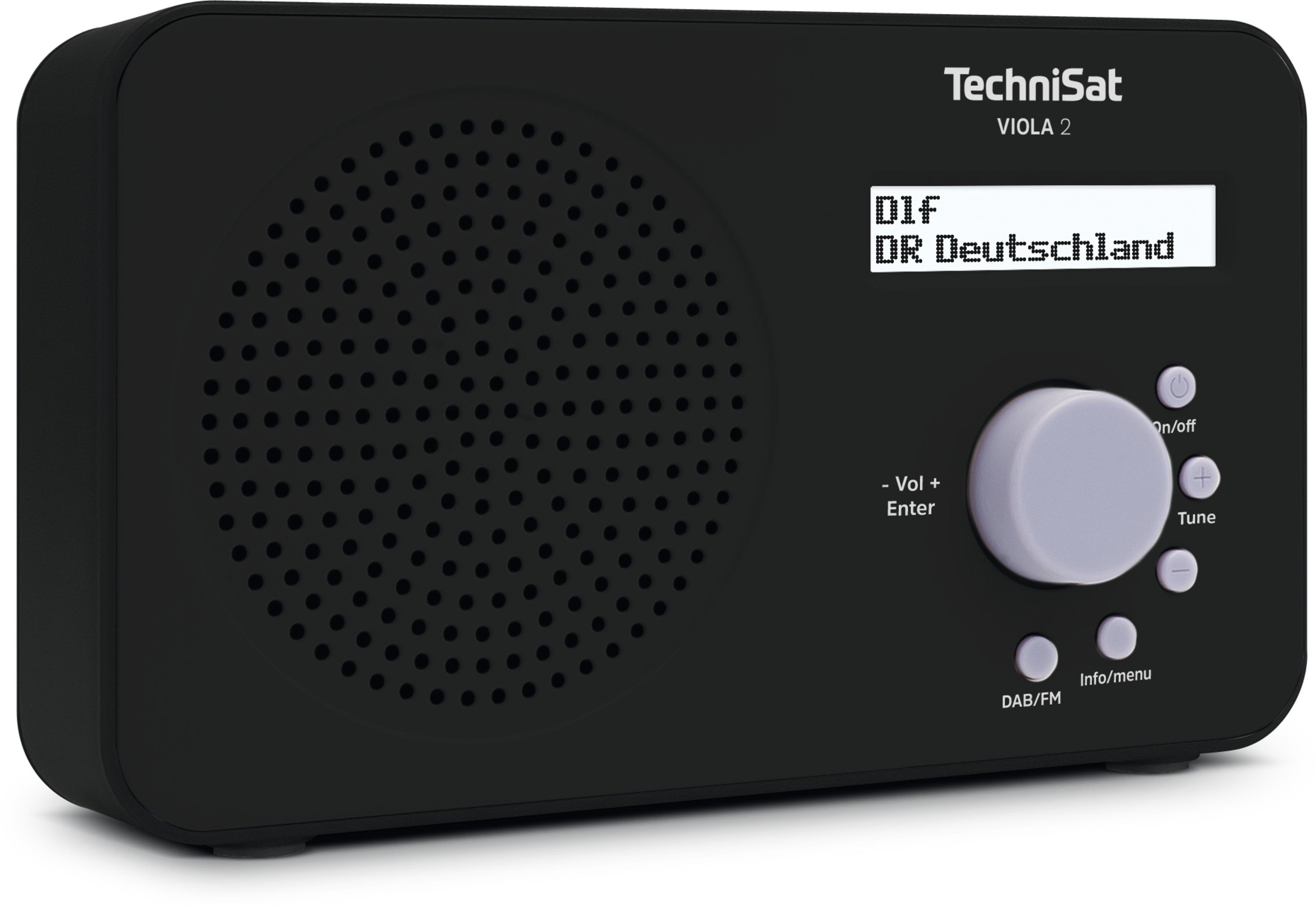 TechniSat VIOLA 2 - Draagbare Radio (DAB+, FM, LCD, Zwart)