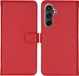 Selencia Echt Lederen Bookcase Hoesje voor Samsung Galaxy S23 FE - Rood - Met Pasjeshouder