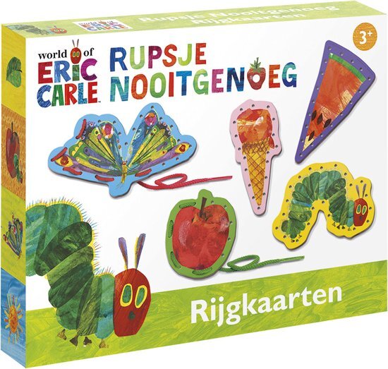 Bambolino Rupsje Nooitgenoeg rijgkaarten - educatief speelgoed