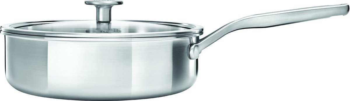 KitchenAid KA-MultiPly 3PLY Cvd Skillet 24cm / 3.10L Uncoated