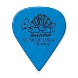 Jim Dunlop Tortex Sharp 1.0mm Plectrums, 72-Pack, Blue