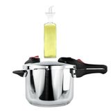 Nerthus FIH 1666 set snelkookpan met glazen anti-drup oliefles 500 ml keuken oliecontrole zonder morsen