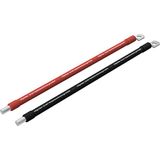 Offgridtec 1 m accukabel 50 mm² M8 oog naar schroefklem, vlamvertragend | Olie-, koude- en uv-bestendig, voor apparaten met M8-schroefterminal, laadregelaar, omvormer en acculaders (rood/zwart)