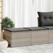 Maison Exclusive - Ensemble de jardin pour le jardin, composé de 2 pièces et de coussins, en polyrotin gris clair avec bois d'acacia