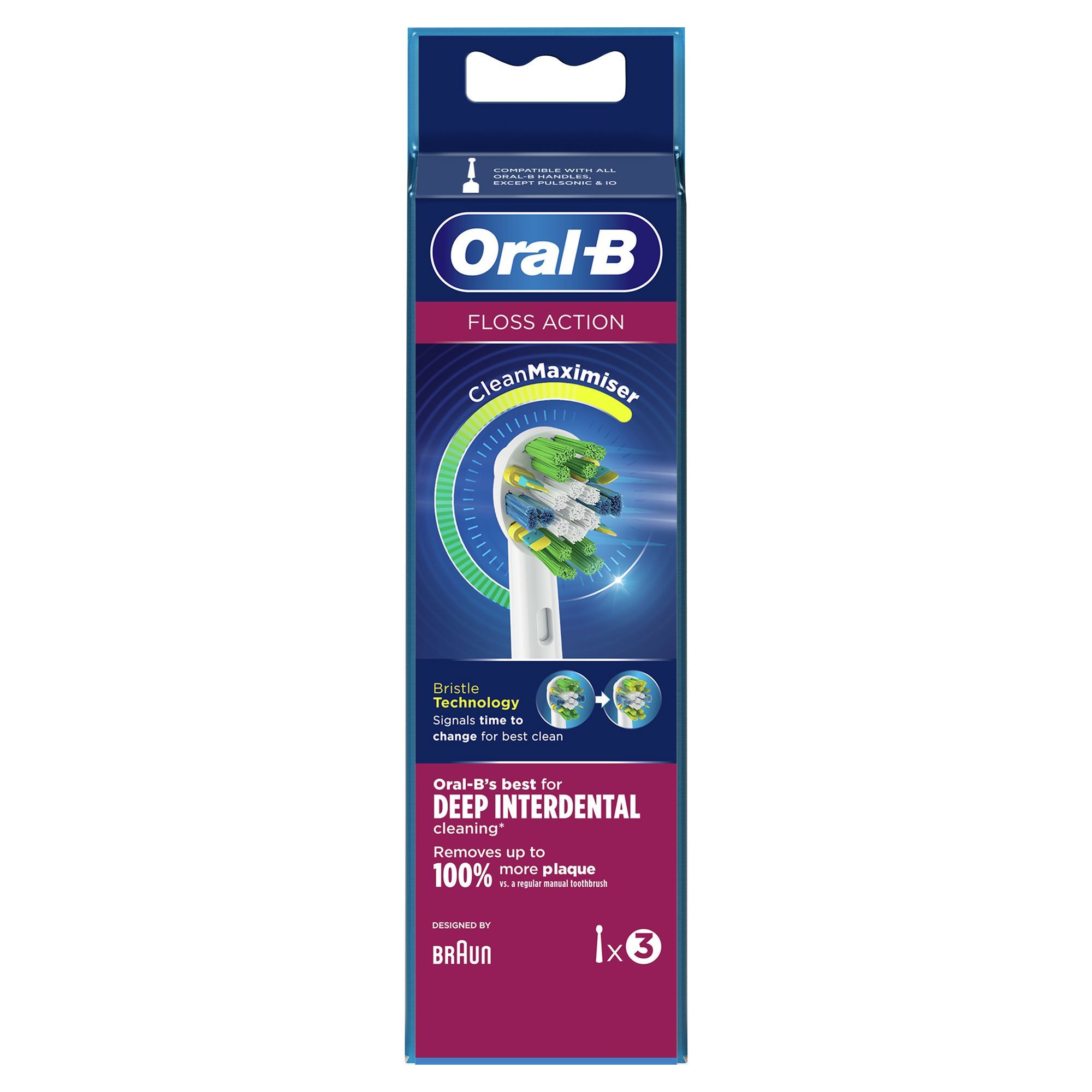 Oral-B FlossAction Opzetborstels - 3 stuks