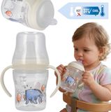 sarcia.eu NUK DISNEY Winnie de Poeh Eeyore Veilige drinkfles voor peuters, handvatten, tegen koliek, anti-lek-mondstuk 150ml 6m+