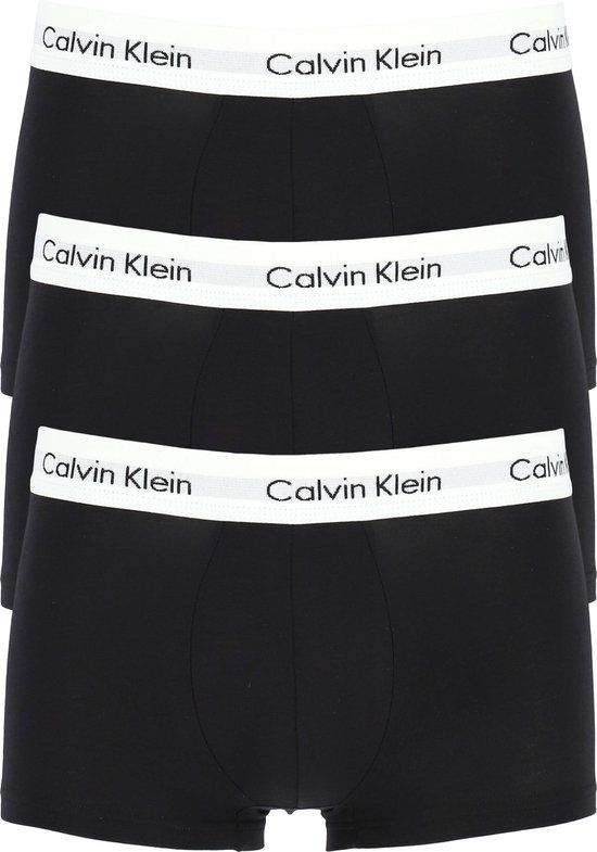 Calvin Klein 3-Pack Low Rise Trunk Boxershorts - Zwart - XL