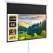 HOMCOM projectiescherm 80 inch, scherm videoprojector, voor thuisbioscoop 16:9 4K HD, wand- of plafondmontage, 187x8 x cm, Wit