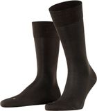 FALKE Sensitive Malaga drukvrije comfort tailleband katoen sokken heren bruin - maat 39-42