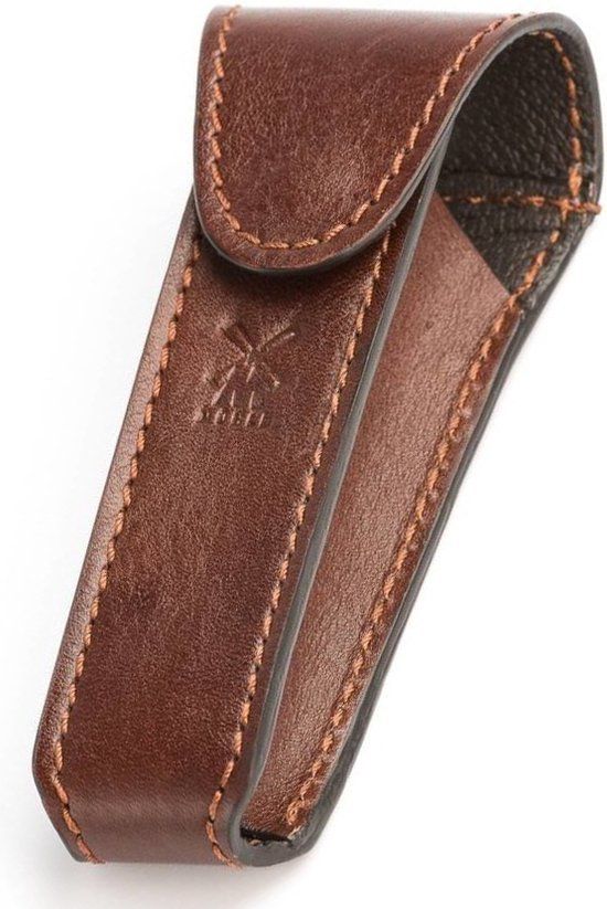 Mühle Reisetui - Bruin leder - Voor safety razor - Unisex