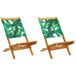 VidaXL Tuinstoel Acaciahout, Polyester Vert