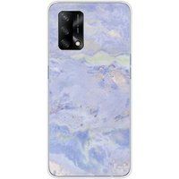 Oppo Bedrukt siliconen hoesje compatibel met Oppo A74 4G Marbre bleu