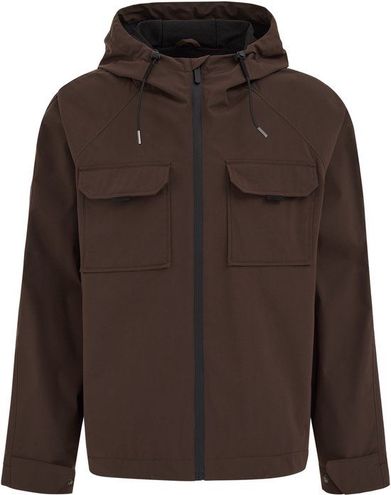 WE Fashion Heren waterafstotend jack met capuchon