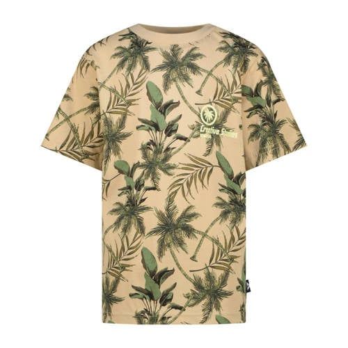 Vingino T-shirt beige Jongens Katoen Ronde hals Blad - maat 128