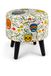 Excelsa Calavera Kruk met opbergdoos, frame van hout met buitenbekleding van fluweel, gevoerd, diameter 35,5 cm