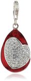 Pasionista Uniseks hanger rood met hart en witte zirkonia's 925 sterling zilver 607665