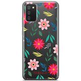 ERT GROUP mobiel telefoonhoesje voor Samsung A02S origineel en officieel erkend Babaco patroon Flowers 010 optimaal aangepast aan de vorm van de mobiele telefoon, gedeeltelijk bedrukt