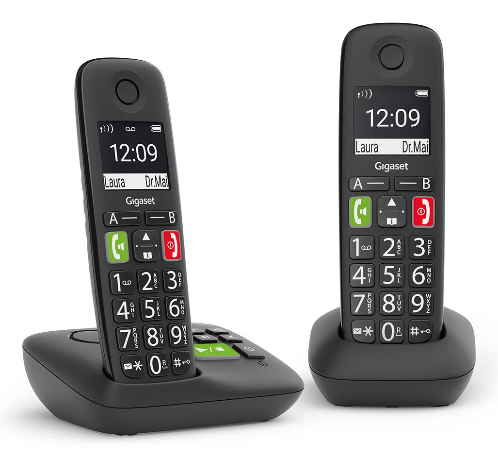 Gigaset E290AR Duo - Draadloze telefoon met antwoordapparaat - Zwart