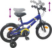 vidaXL Kinderfiets 14 Inch Blauw en zwart