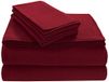 Tribeca Living Zachte 170-GSM Katoenen Flanellen kussenslopen, Diep Rood, king