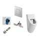 Salenzi Urinoir Set Salenzi Hung Achterinlaat Mat Wit met TECE Solid Drukplaat Metaal