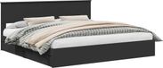 vidaXL Opbergbed met lade en opslag Zwart 200 x 200 cm Bewerkt hout