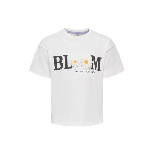 ONLY KIDS ONLY MINI T-shirt wit Meisjes Katoen Ronde hals Printopdruk - maat 98