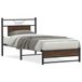 vidaXL Bedframe Metaal Bruin Eiken 75x190 cm