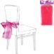 Non branded Décoration de fête nœud de chaise organza fuchsia set de 2