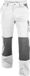 Dassy Boston Tweekleurige werkbroek met kniezakken 200426 (245 g/m2) - Wit/Cementgrijs - Maat 68