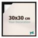 yd, Cadre 30x30 cm Noir Mat - Cadre pour Toile - MDF Lyon