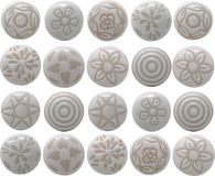Ajuny Set van 20 Keramische Knoppen wit voor Lades Commode Kast Badkamerkast Keuken en Meubels Handgemaakte Vintage Handgrepen Decoratieve Knoppen
