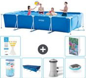 Intex Rechthoekig Frame Zwembad - 450 x 220 x 84 cm - Blauw