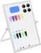 Relaxdays Mini whiteboard - 30x20 cm - bureau - met accessoires