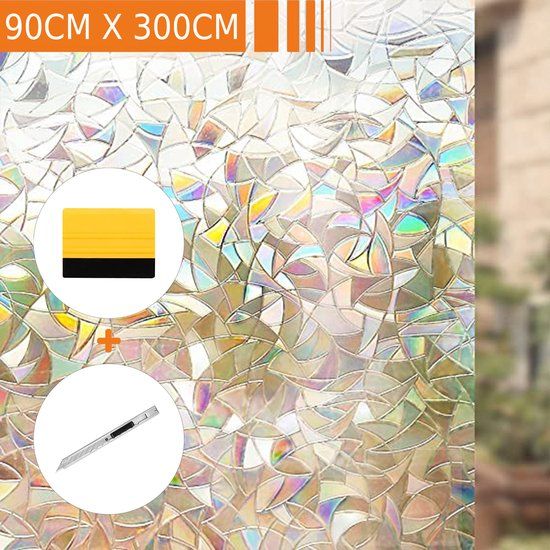 Simple Fix Raamfolie - 90cm x 200cm - Regenboog