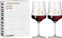 Unyqoos® Verre à vin rouge Celebration Deluxe, 540 ml, verre en cristal avec de véritables étoiles dorées, set de 2, fabriqué en Allemagne