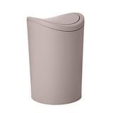 TATAY Prullenbak Badkamer met Schommeldeksel met 19x19x28 cm | Capaciteit 6l | Reinigen Materiaal | Solide Bouw | Handige Details | Heldere Functie | Onderhoudsvriendelijke Opbouw, Grijs