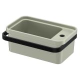 QeramiQ Élan Fontein - 45x27cm - 1 kraangat - keramiek - handdoekbeugel - mat groen