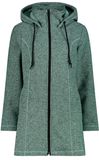 Cmp Parka met capuchon van nepbont in technische gemêleerde fleece vrouw CMP